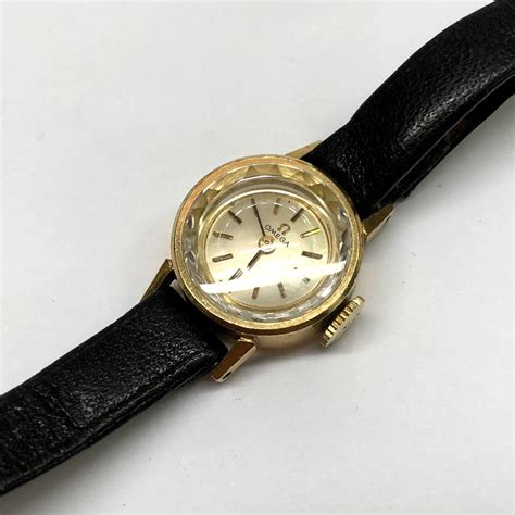 omega watch 14k gold|14k gold omega ladies watch.